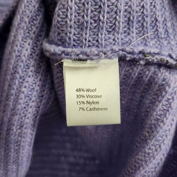 Bartolini Sweater Womens Small Purple Wool Cashmere Blend Mock Neck Italy - Picture 5 of 9